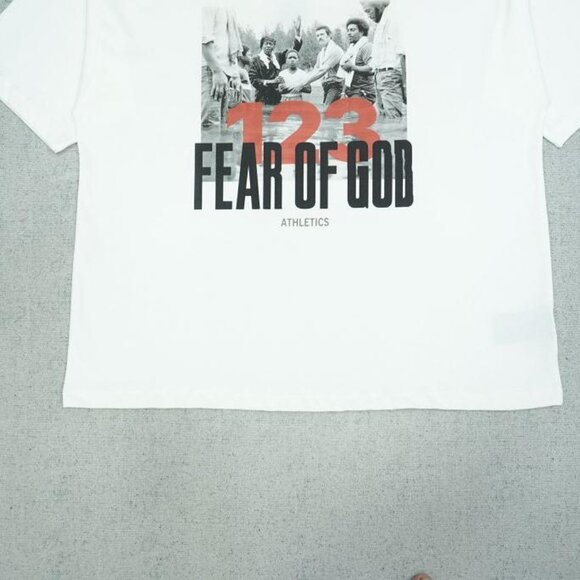 RIVINGTON ROI REBIS FEAR OF GOD Print T Shirt - Picture 3 of 5